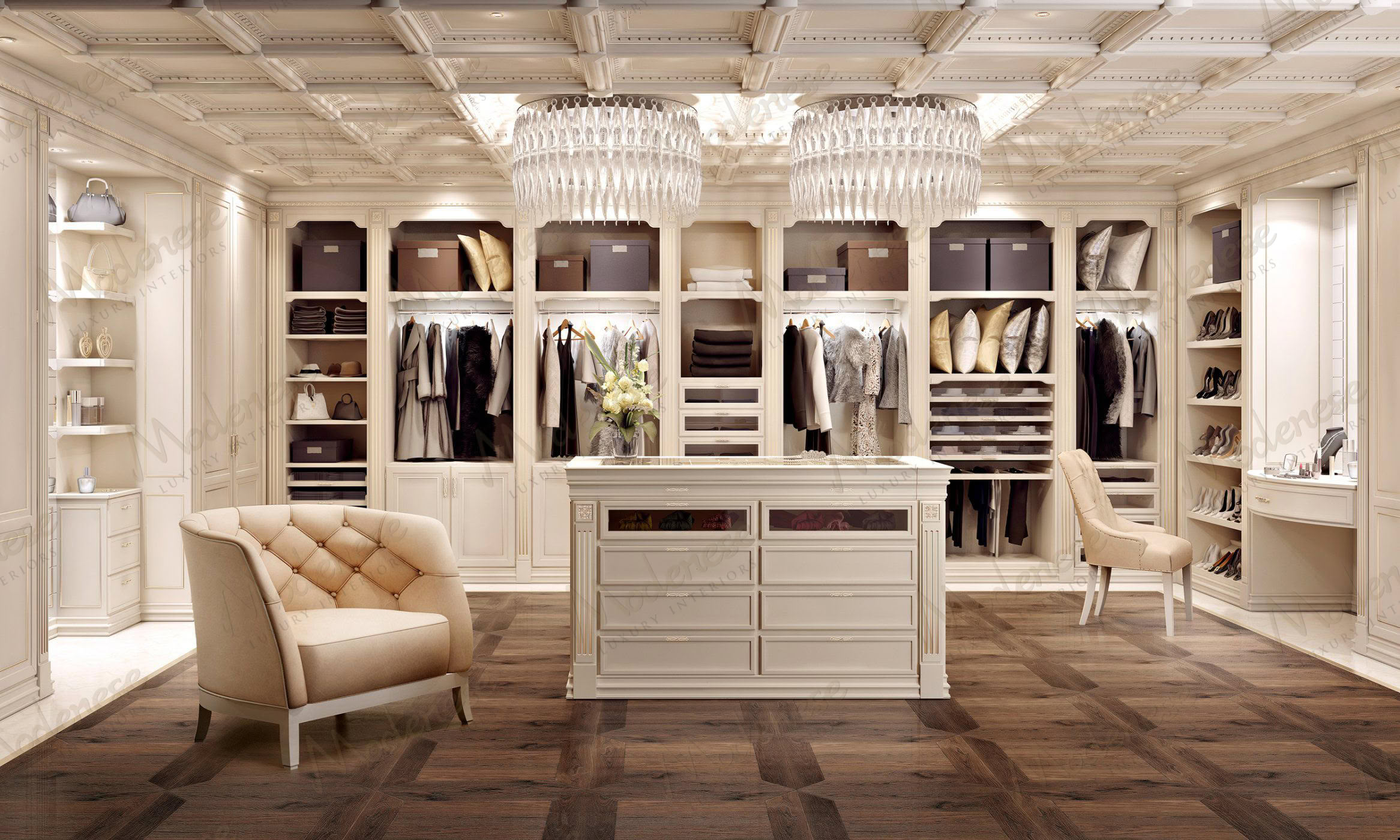 Provencal Walk-In Closet, Project in Cote D’Azul by Modenese Bespoke