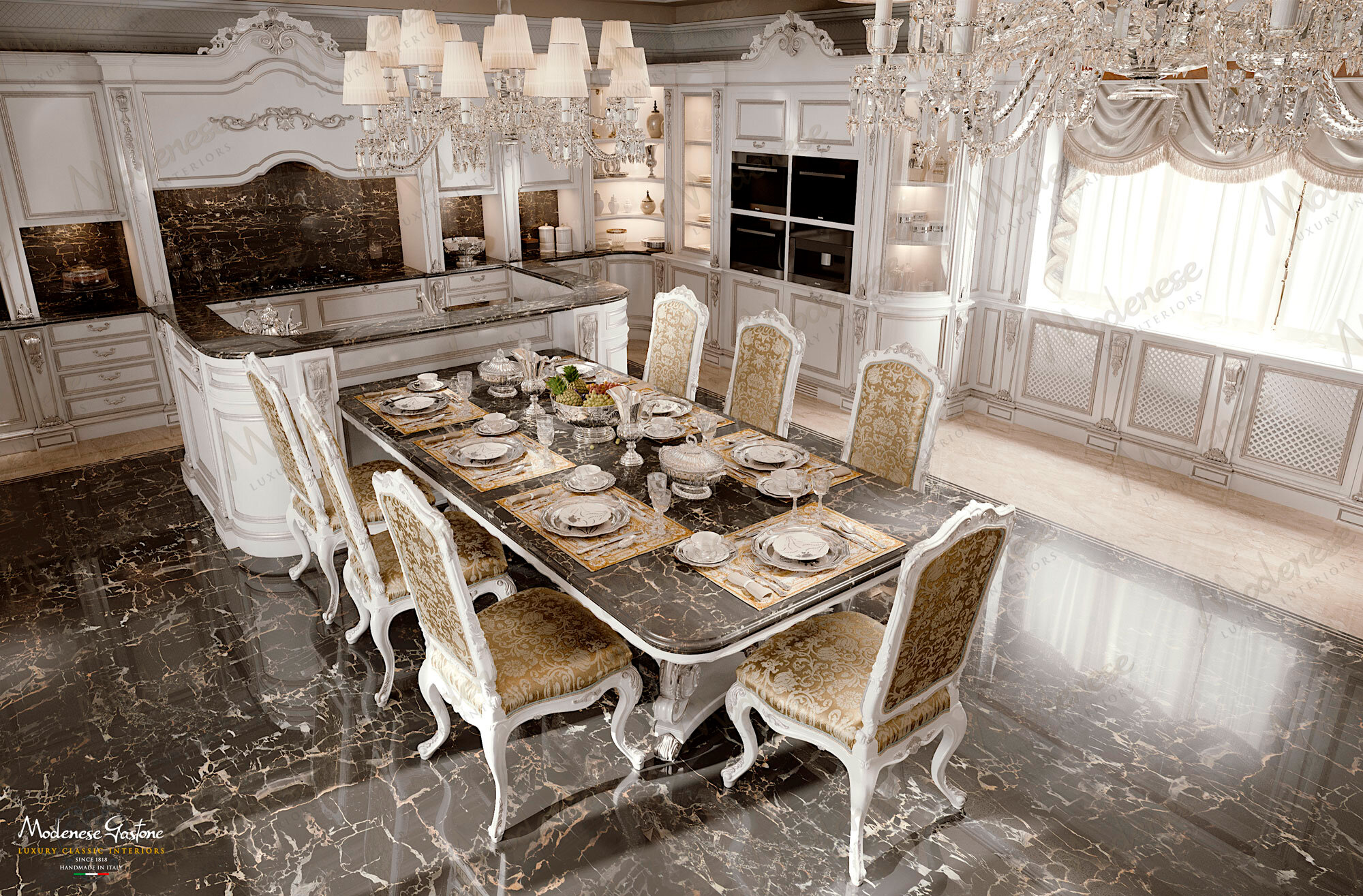 Deluxe Italian Classic Kitchen in Miami 01 Deluxe Italian Classic Kitchen in Miami by Modenese Bespoke - image 01