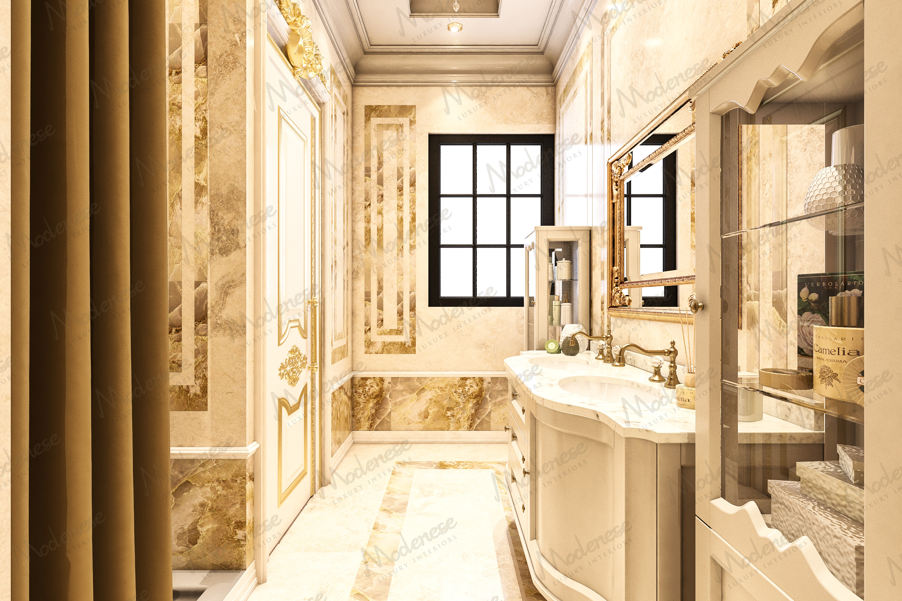 Bathroom project in Doha, Qatar — Modenese Luxury Interiors