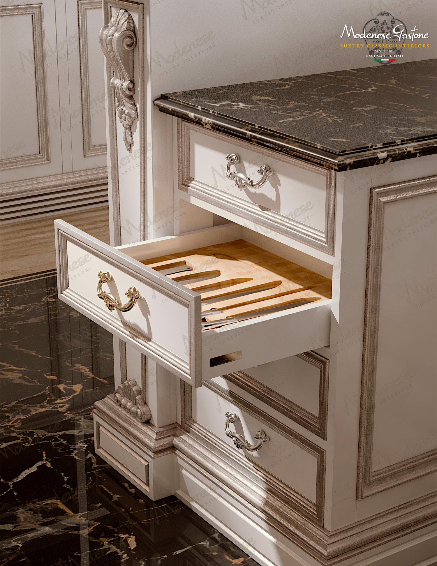 Deluxe Italian Classic Kitchen in Miami 03 Deluxe Italian Classic Kitchen in Miami by Modenese Bespoke - image 03